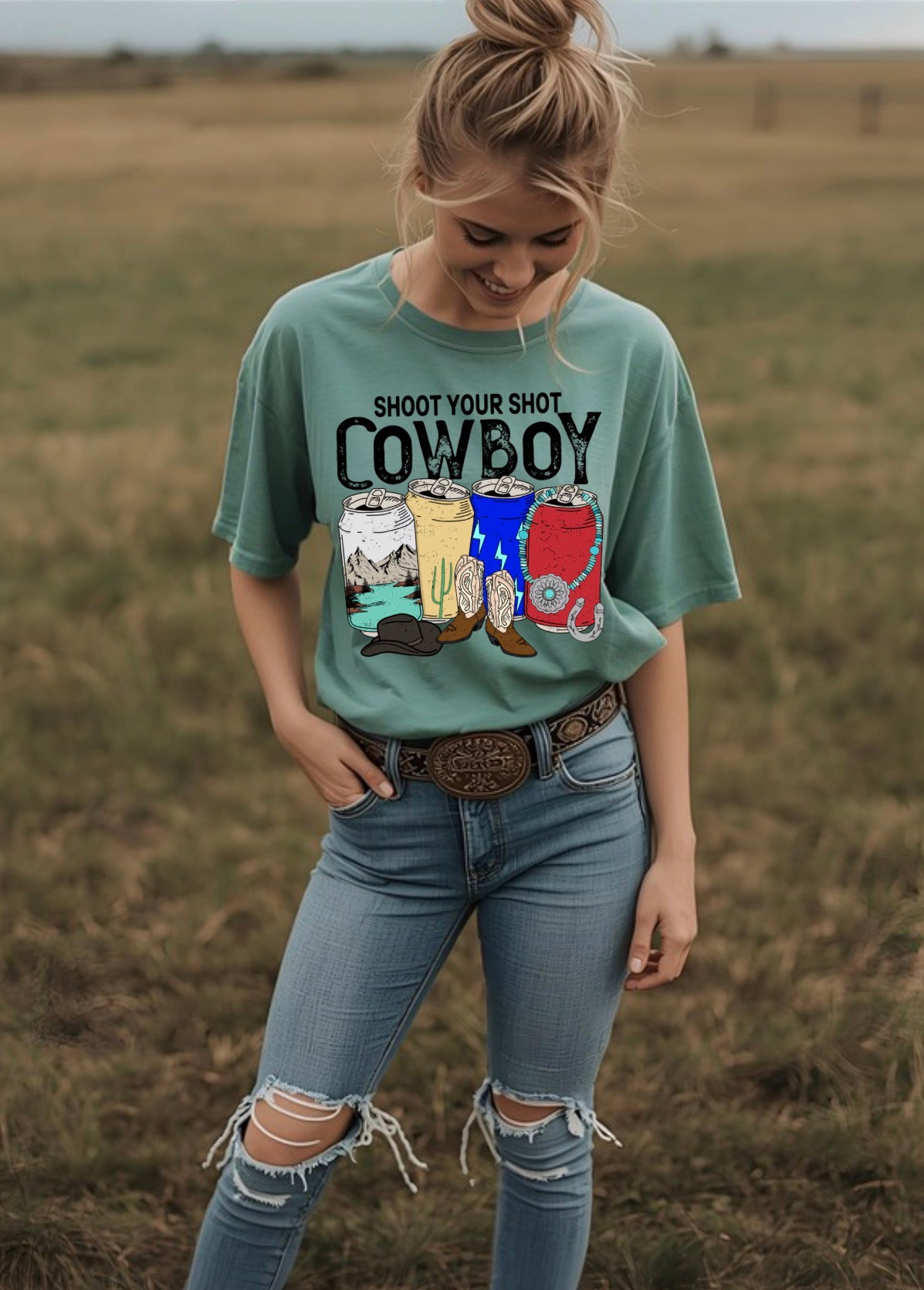 Shoot Your Shot Cowboy Graphic Tee
