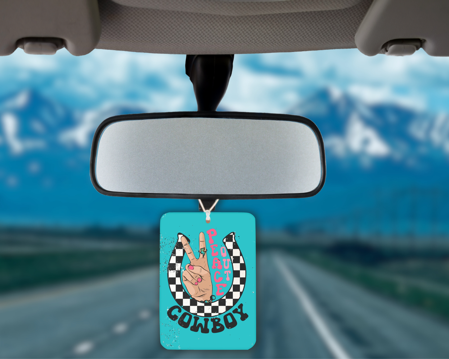 Peace Out Cowboy Felt Freshie