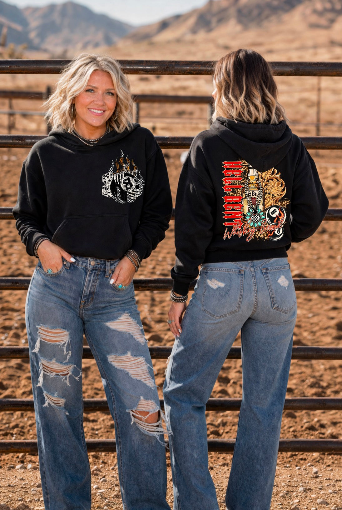 Hell Bent & Whiskey Bound Hoodie