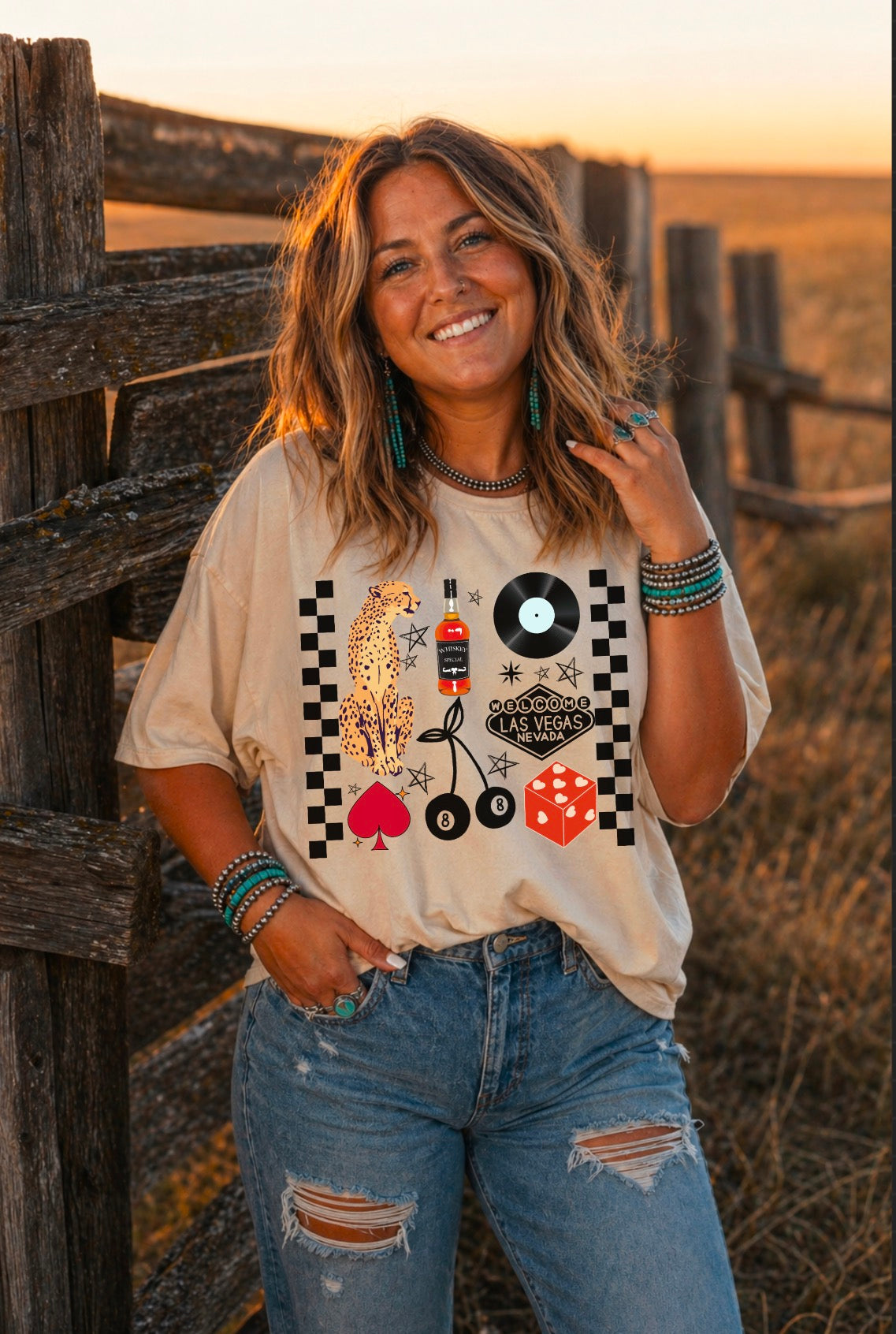 Casino Collage Graphic Tee
