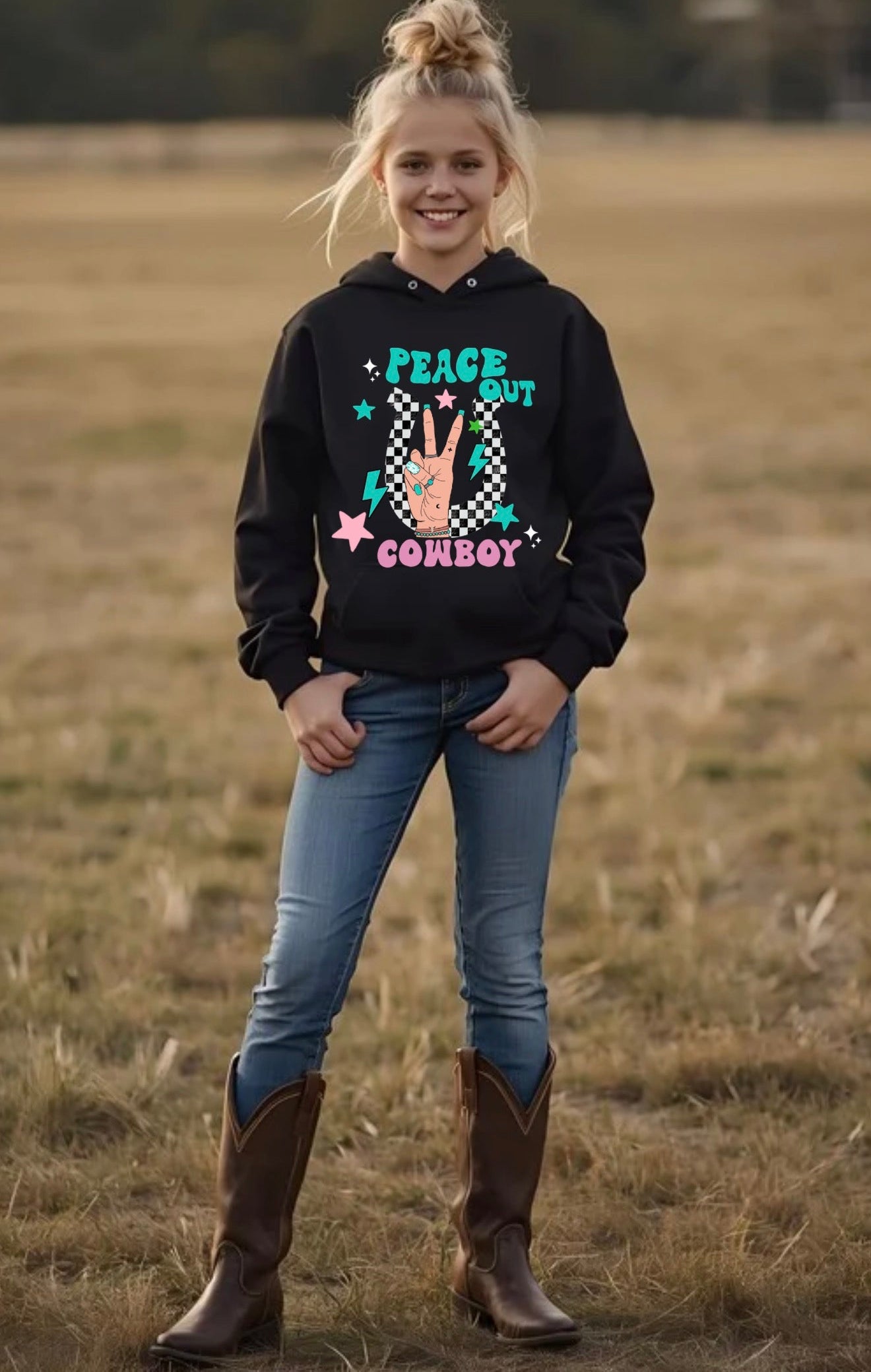 Peace out Cowboy Hoodie