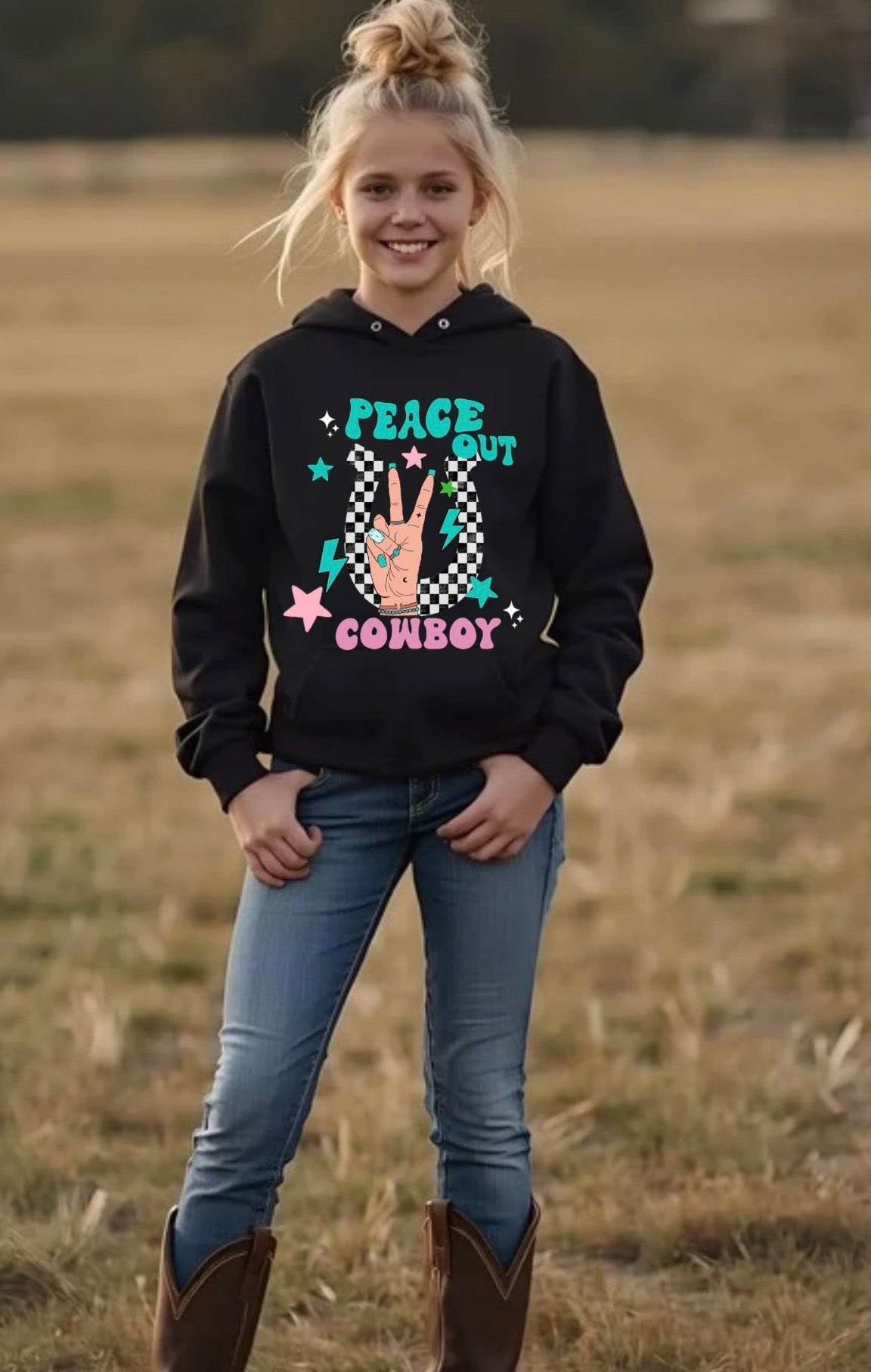 Peace out Cowboy Hoodie