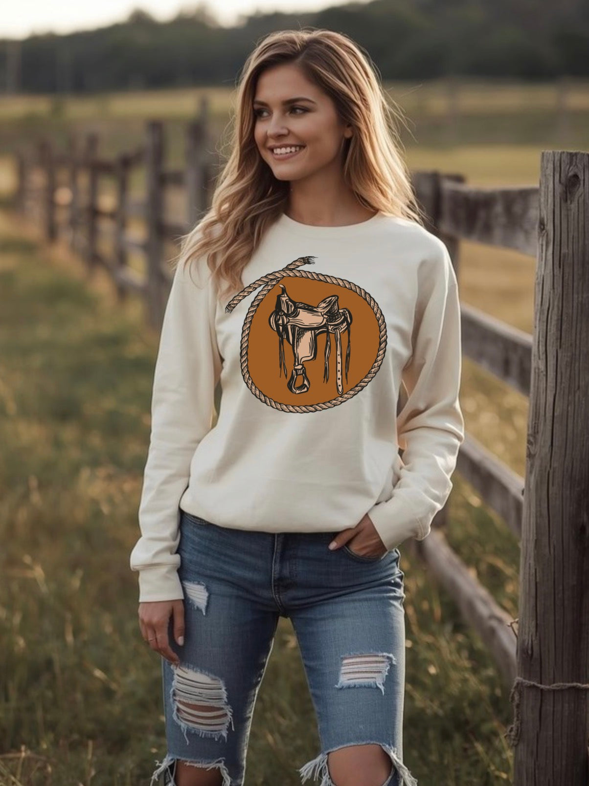 Western Saddle Sweatshirt