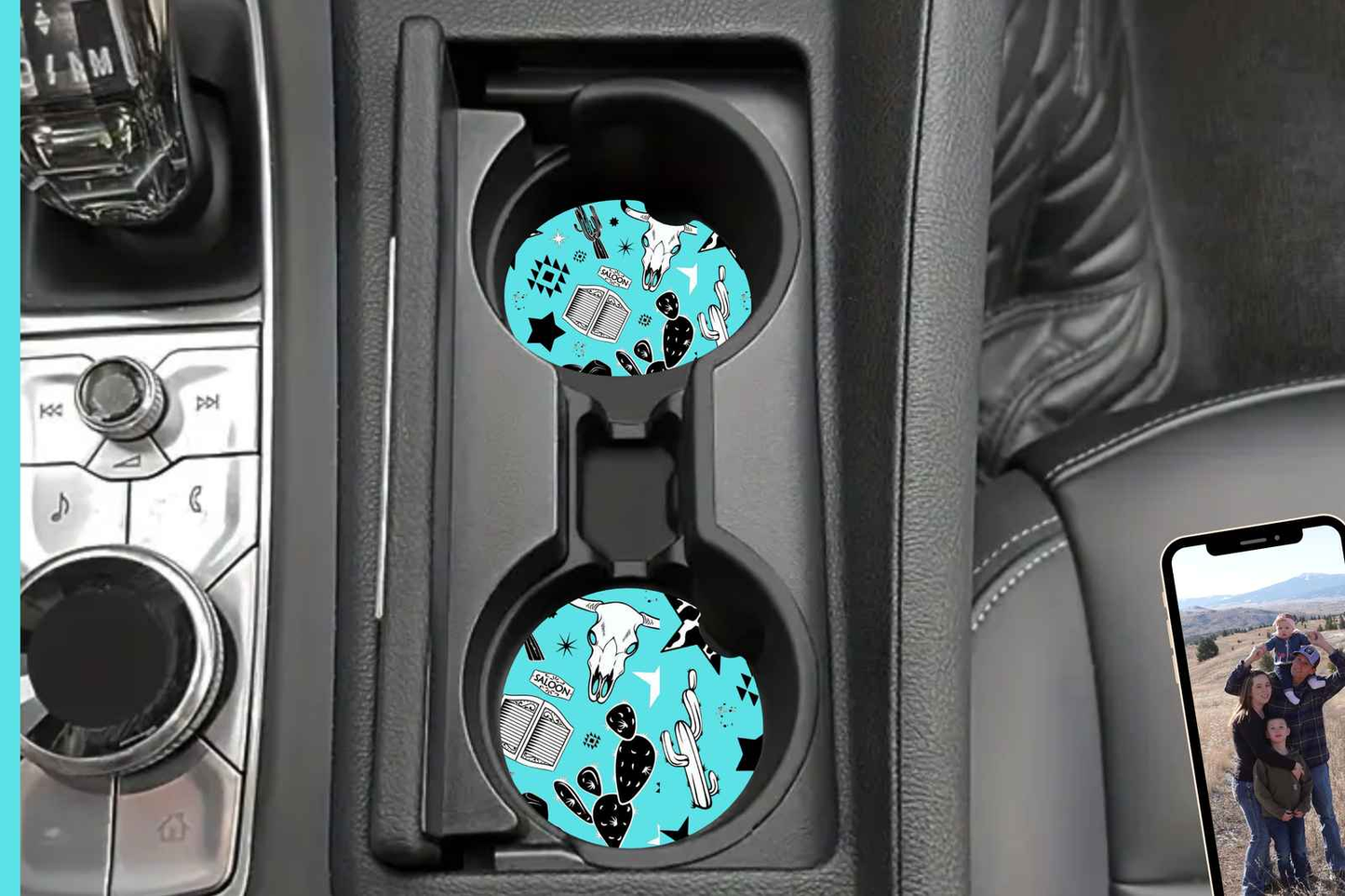 Western Cactus Car Coasters