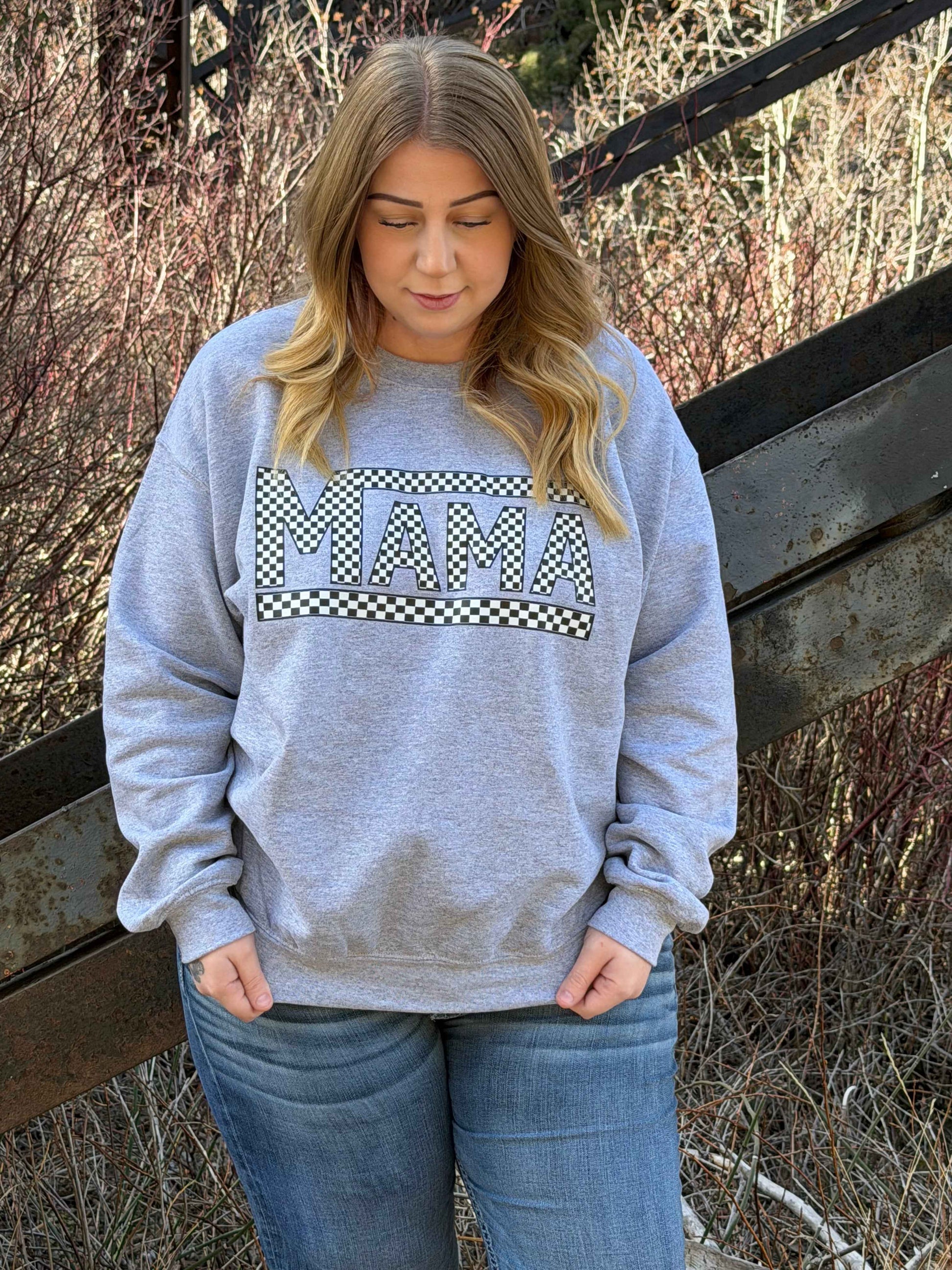 Checkered Mama Sweatshirt