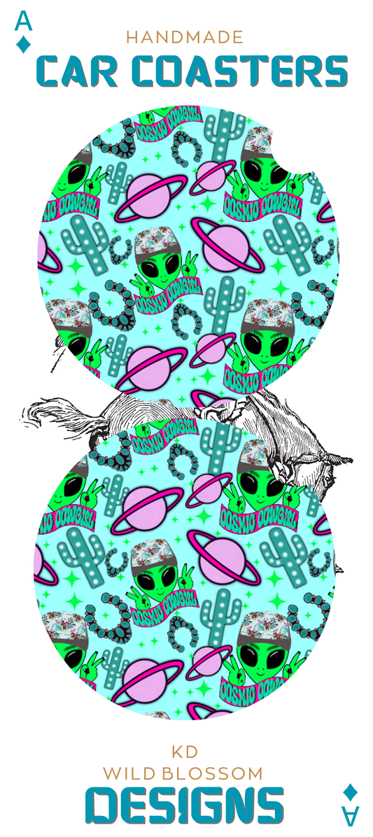 Cosmic Cowgirl Coasters