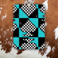Checkered Spade Felt Freshie