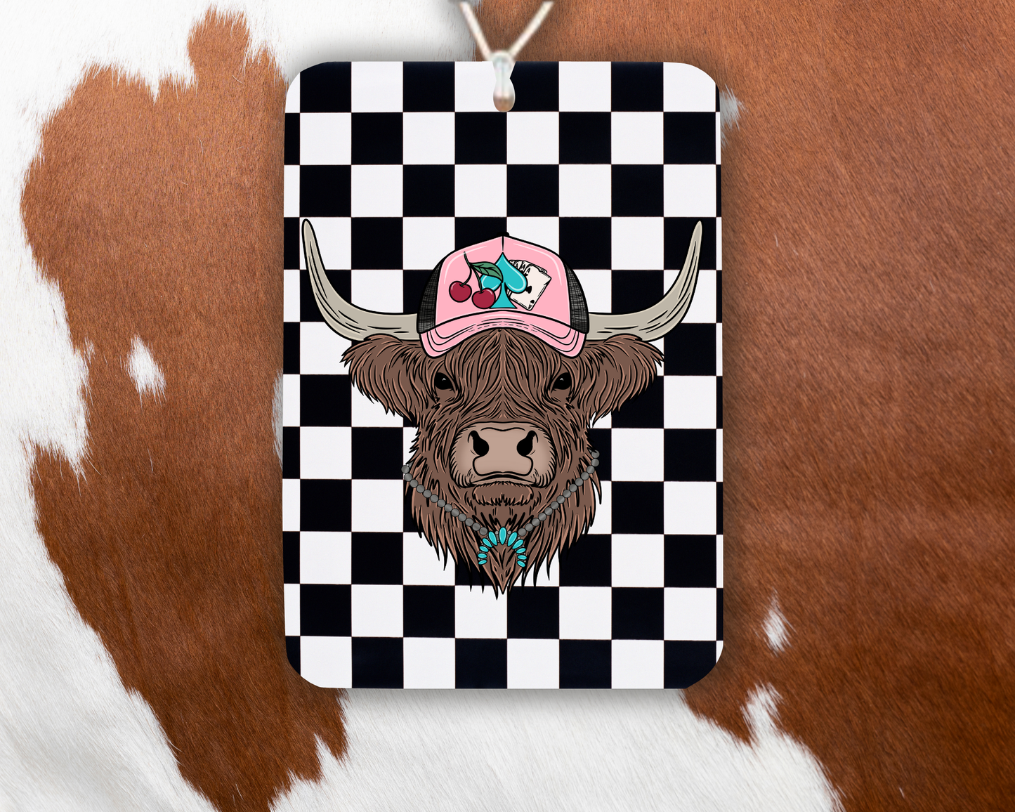 Western Checkered Highland  Felt Freshie