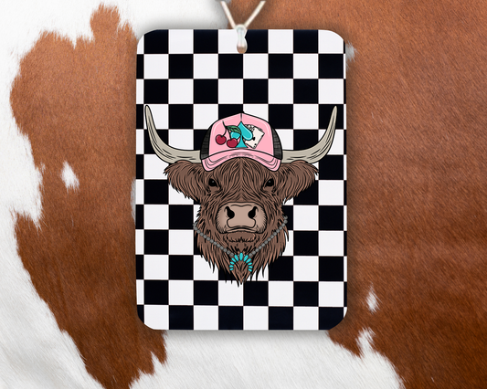 Western Checkered Highland  Felt Freshie