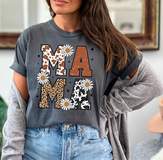 Distressed Western Mama Tee
