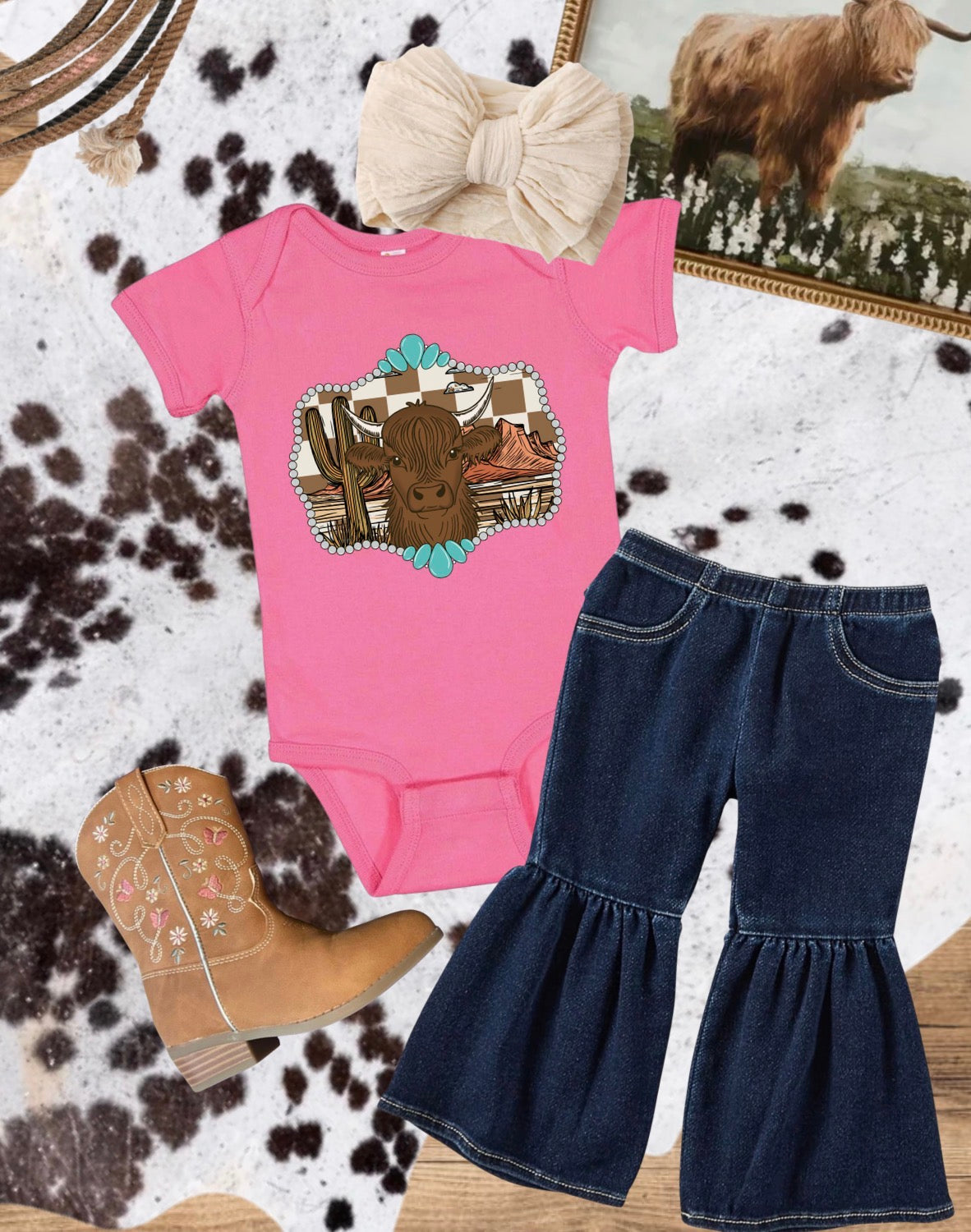 Wild West Highland Onesie/Toddler/Youth Tee