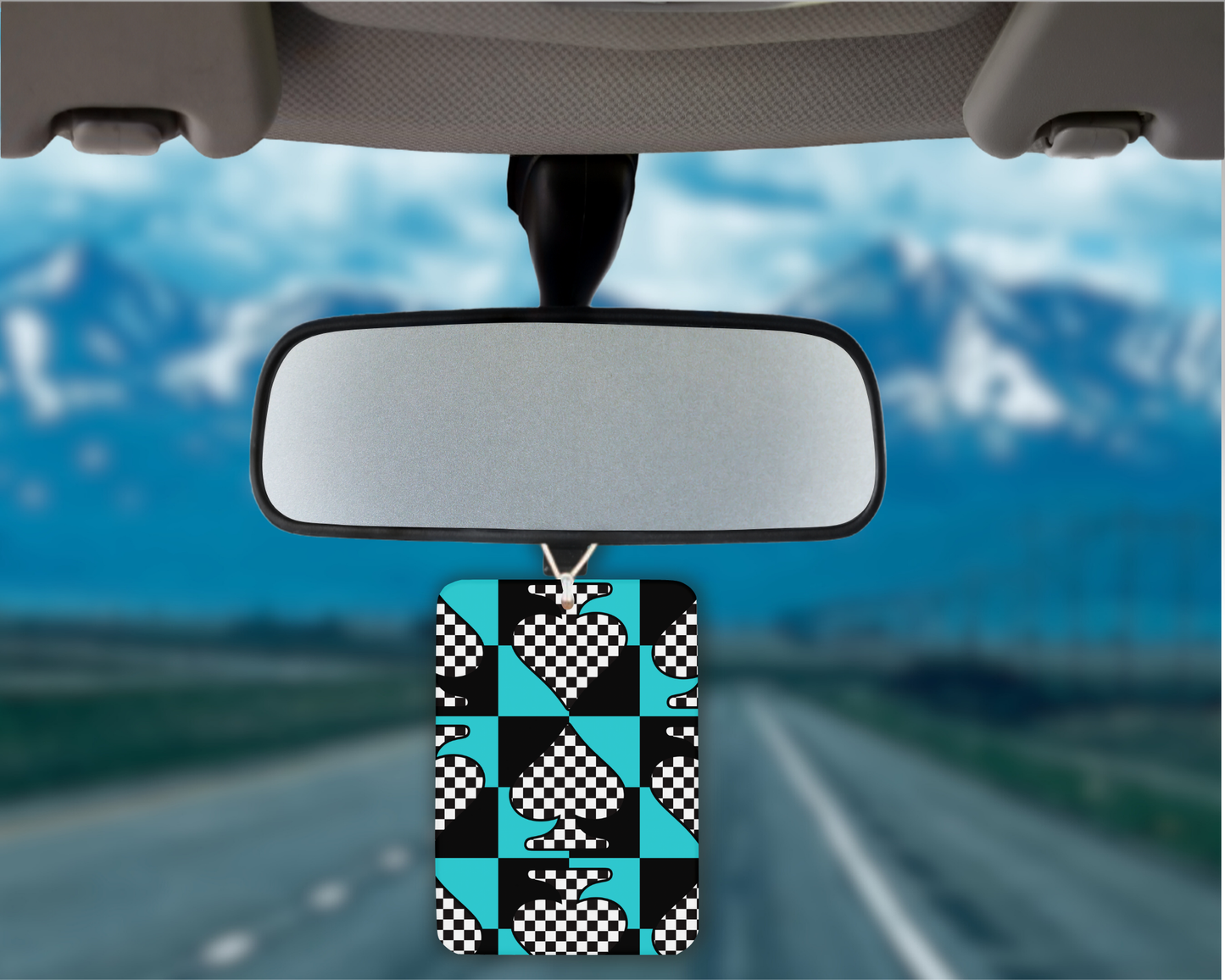 Checkered Spade Felt Freshie