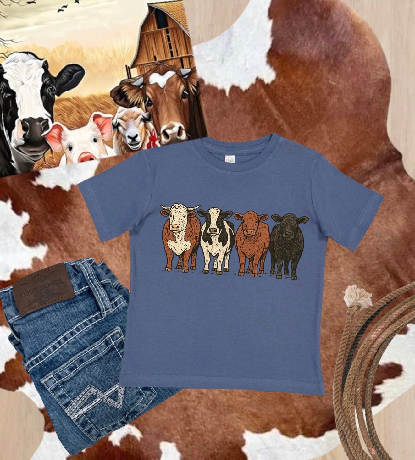 Hereford Cows (Onesie/Toddler/Youth) Tee