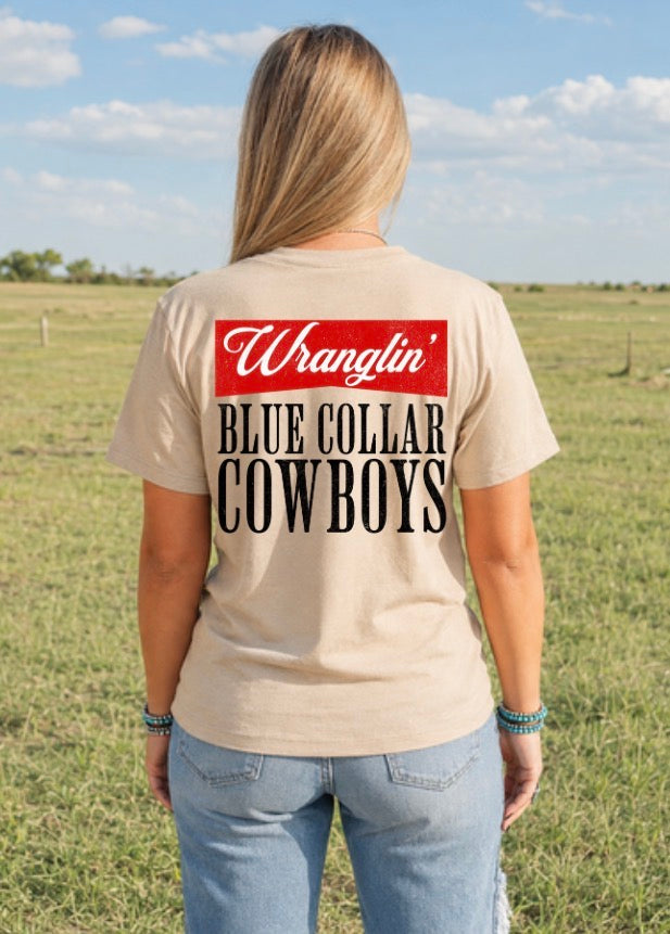 Wranglin’ Blue Collar Cowboys Graphic Tee