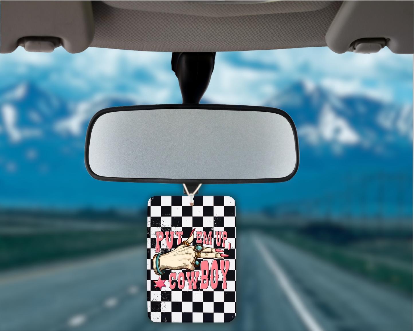 Put em up Cowboy Felt Freshie