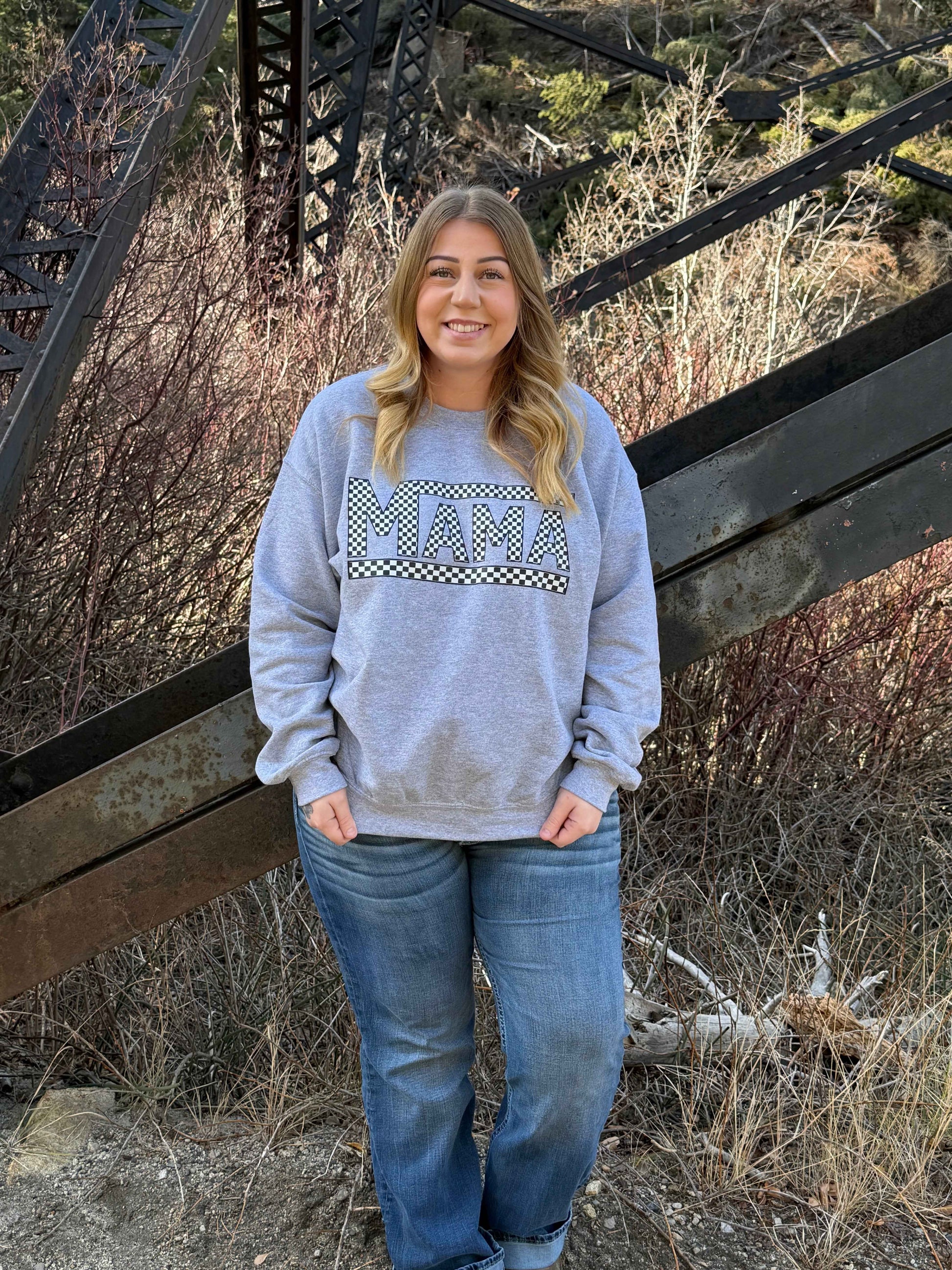 Checkered Mama Sweatshirt