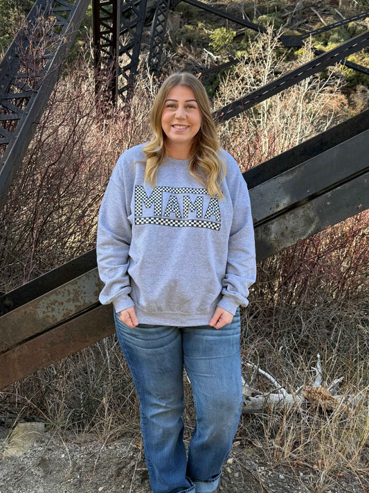 Checkered Mama Sweatshirt
