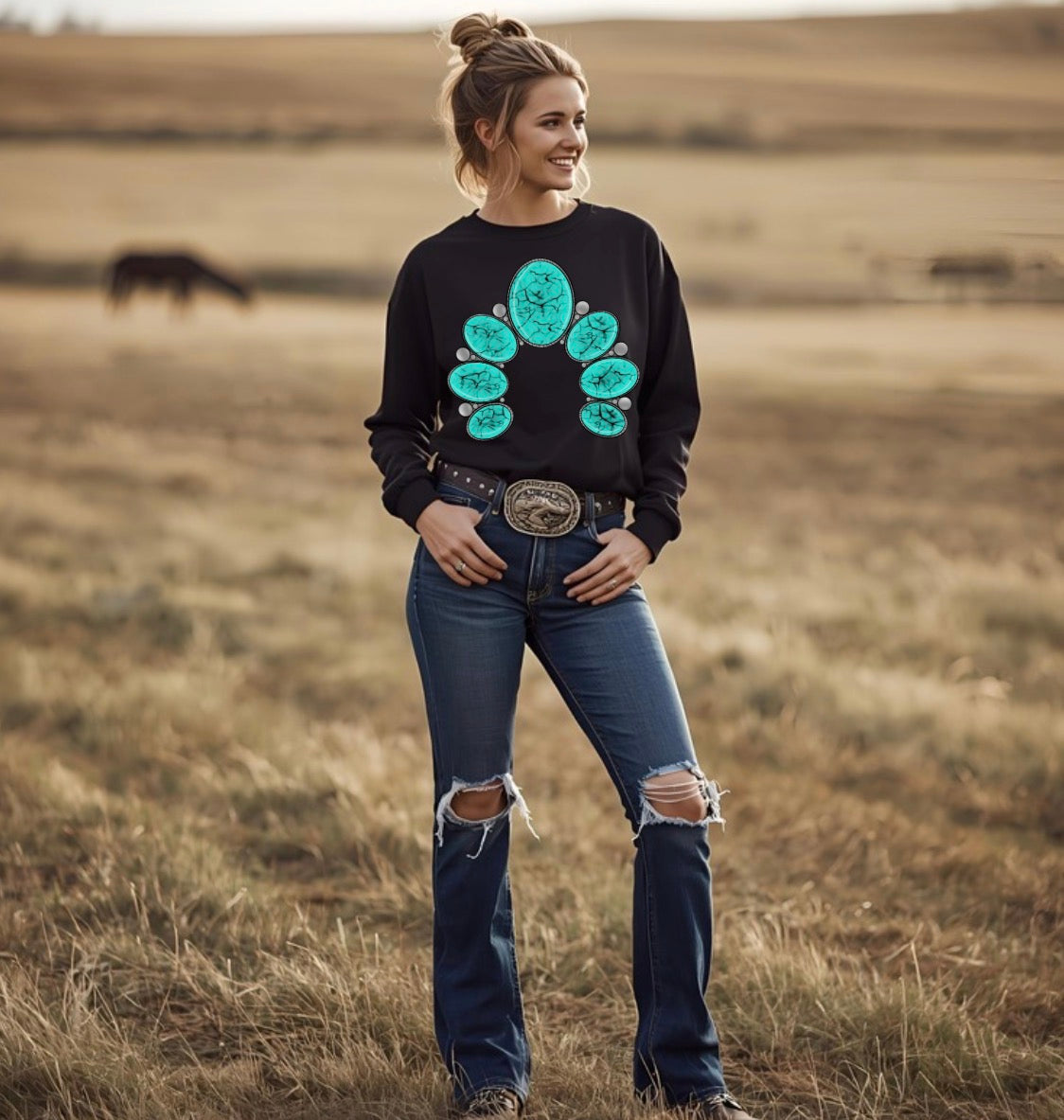 Turquoise Jewelry Sweatshirt