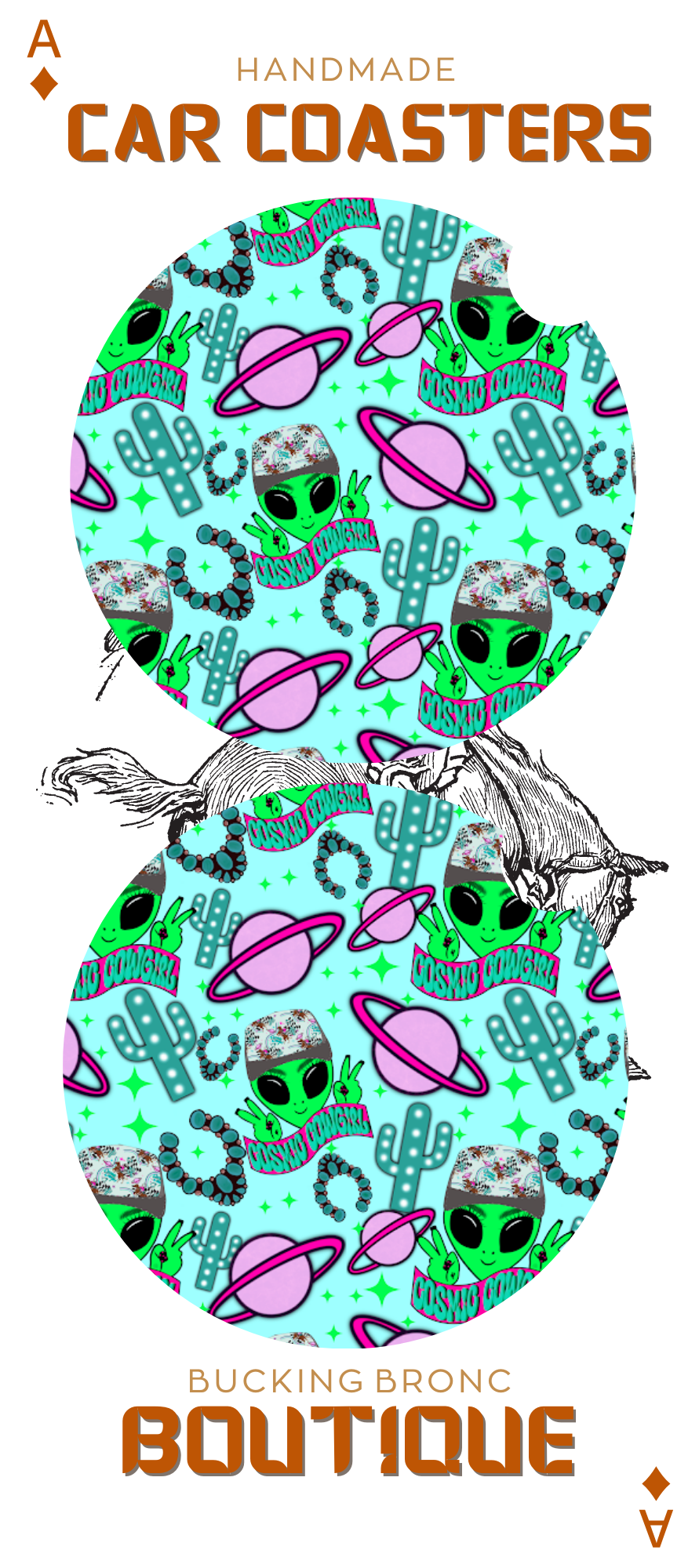 Cosmic Cowgirl Coasters