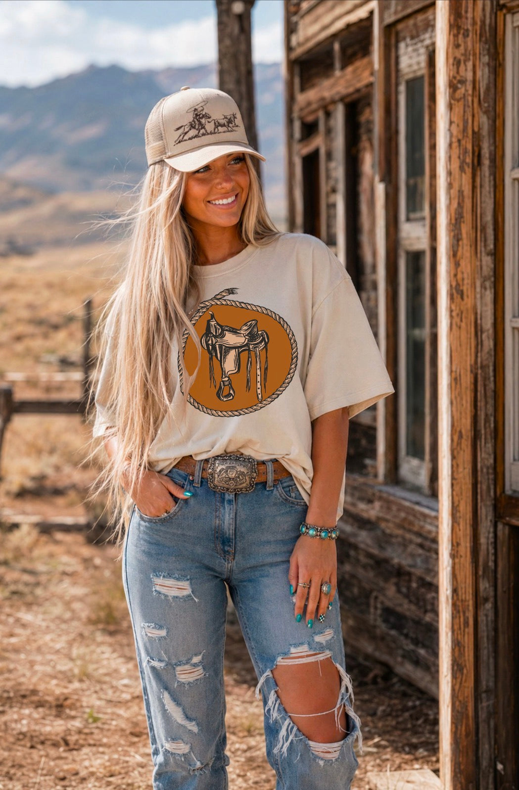 Western Saddle Graphic Tee