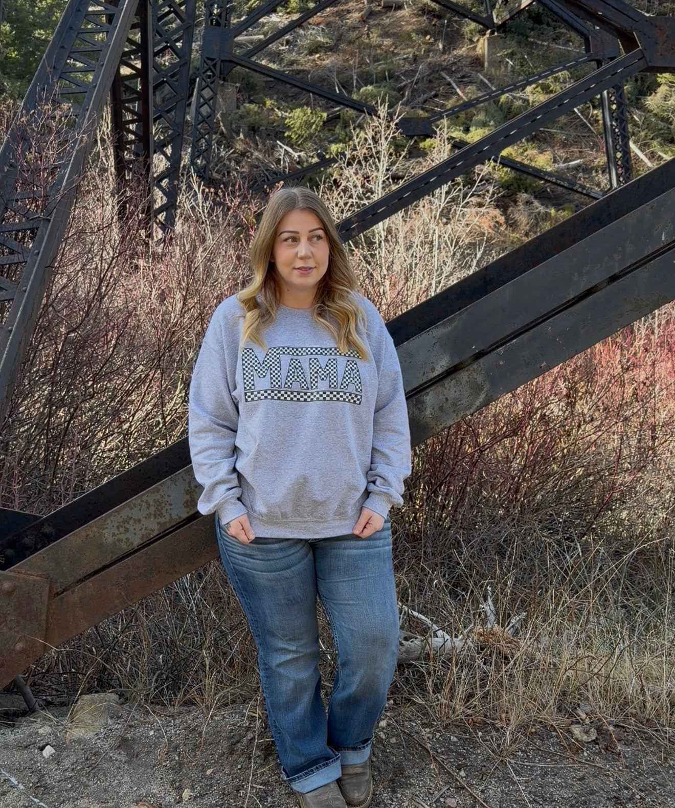 Checkered Mama Sweatshirt