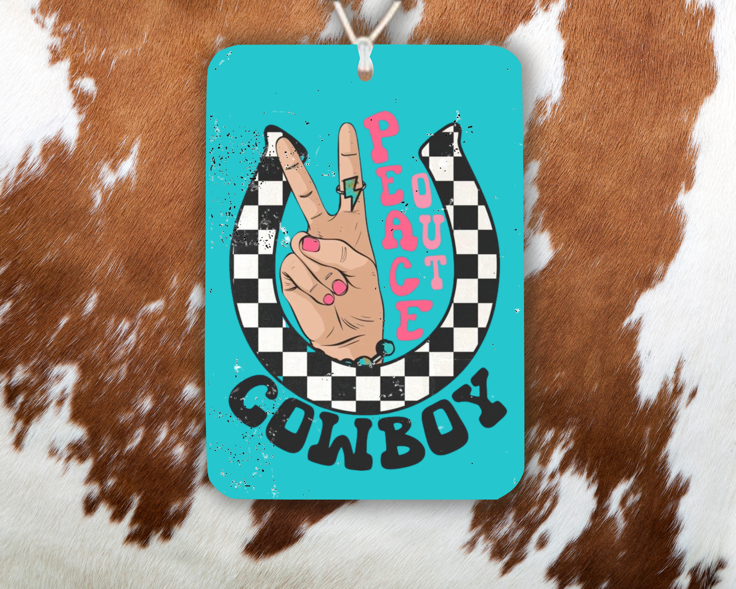 Peace Out Cowboy Felt Freshie