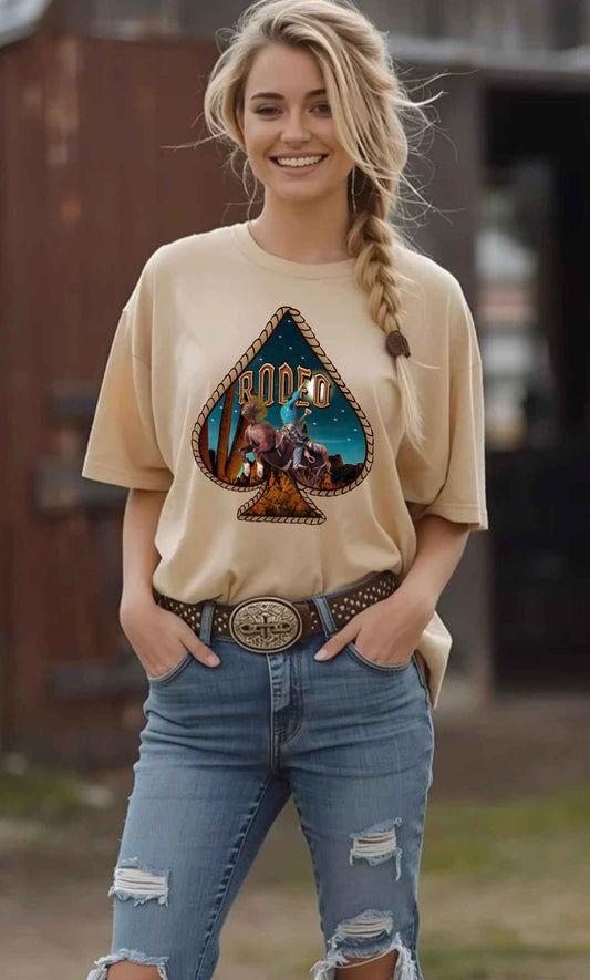 Western Rodeo Spade Graphic Tee