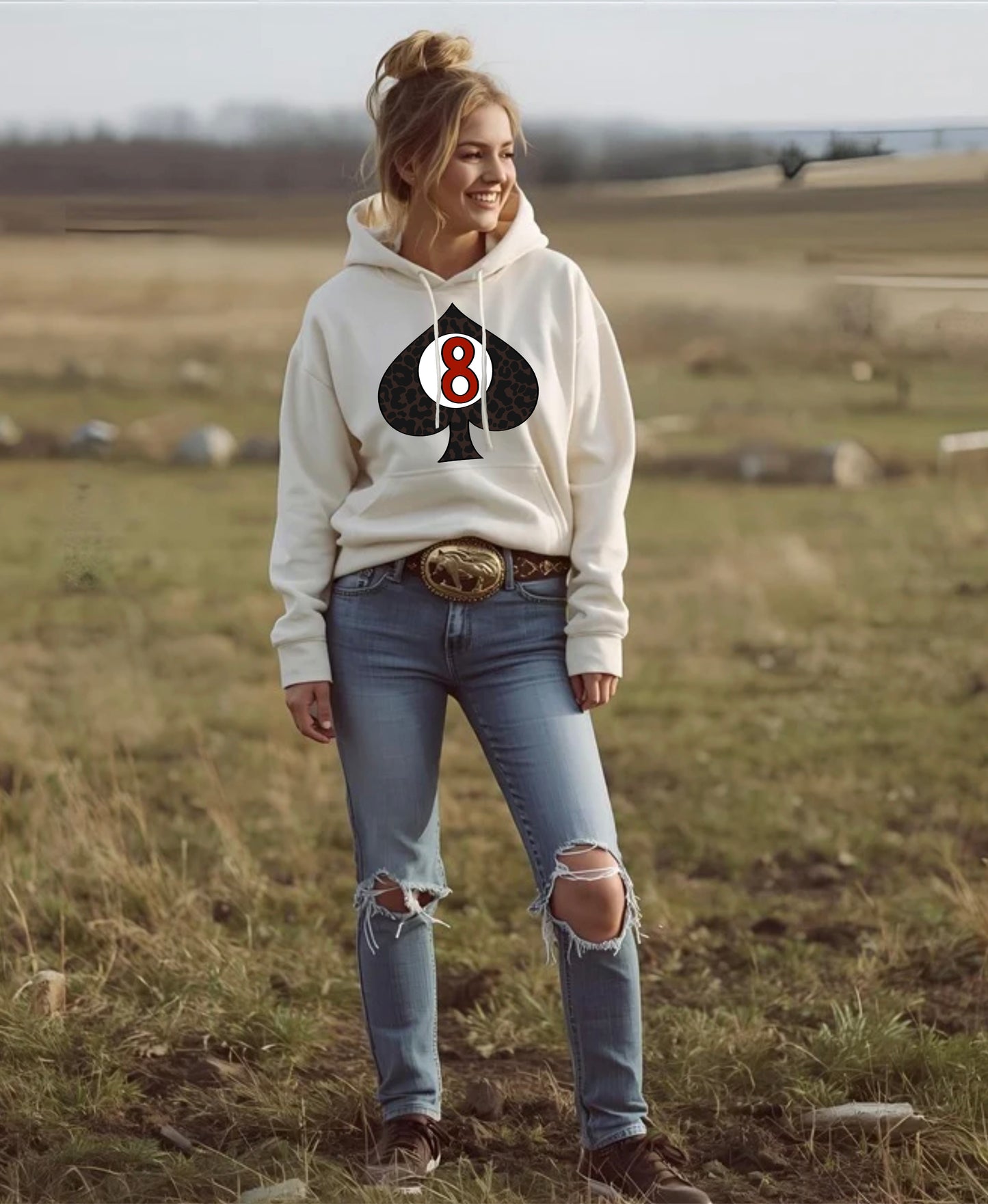 Spade 8 Cheetah Hoodie