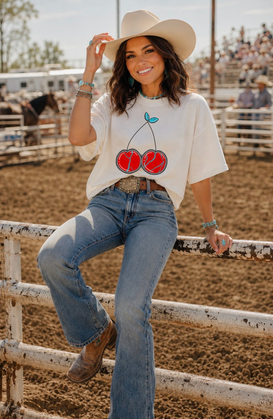 Cherries Stone Graphic Tee