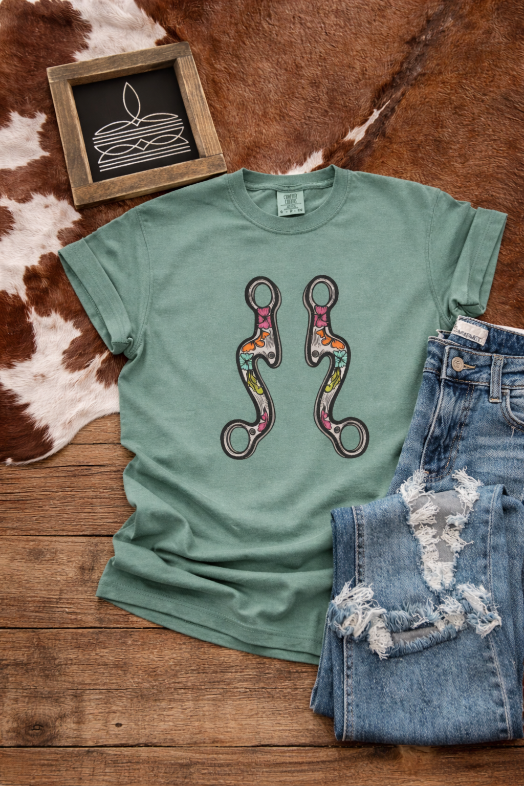 Floral Horse Bit Graphic Tee
