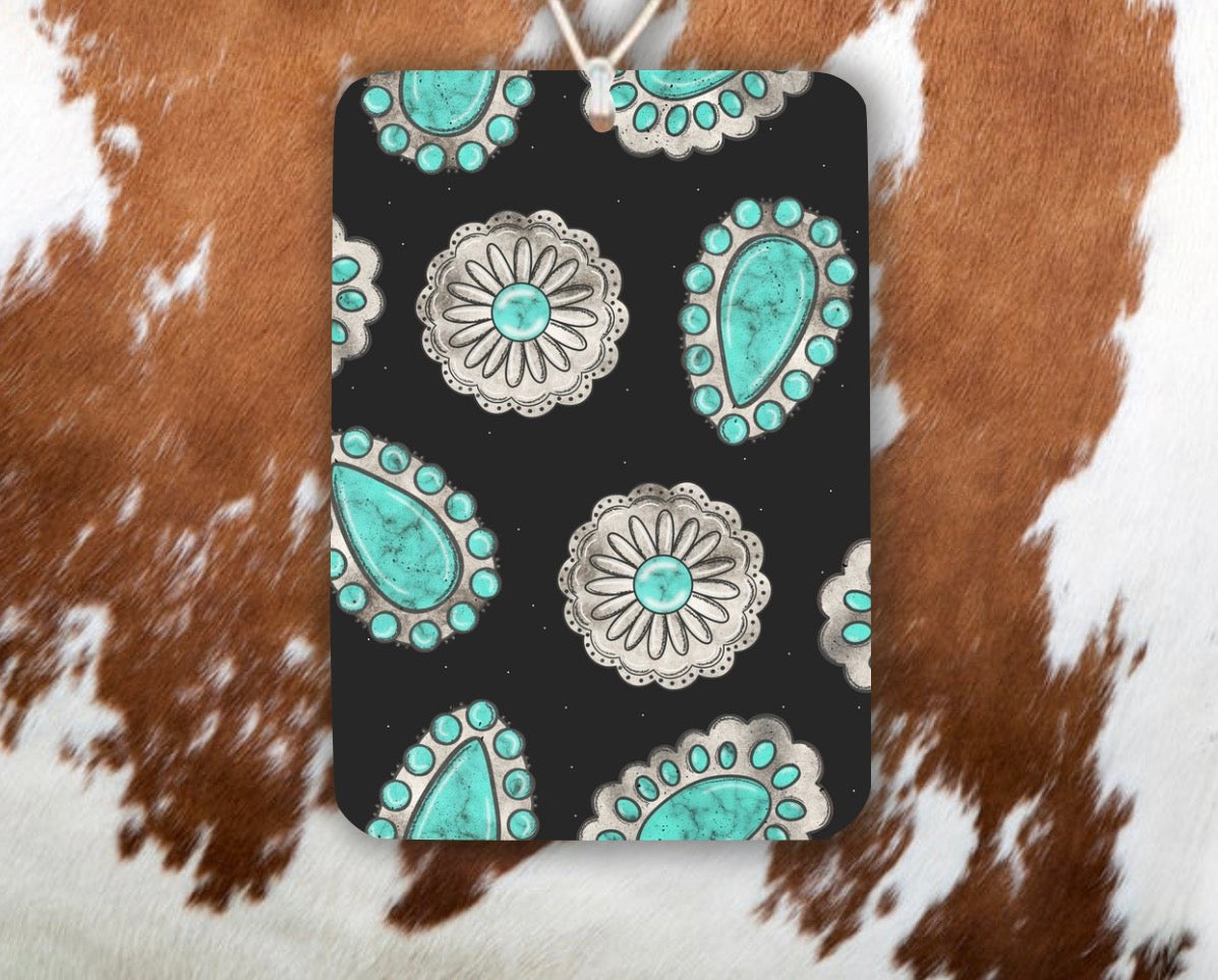 Turquoise Concho Felt Freshie