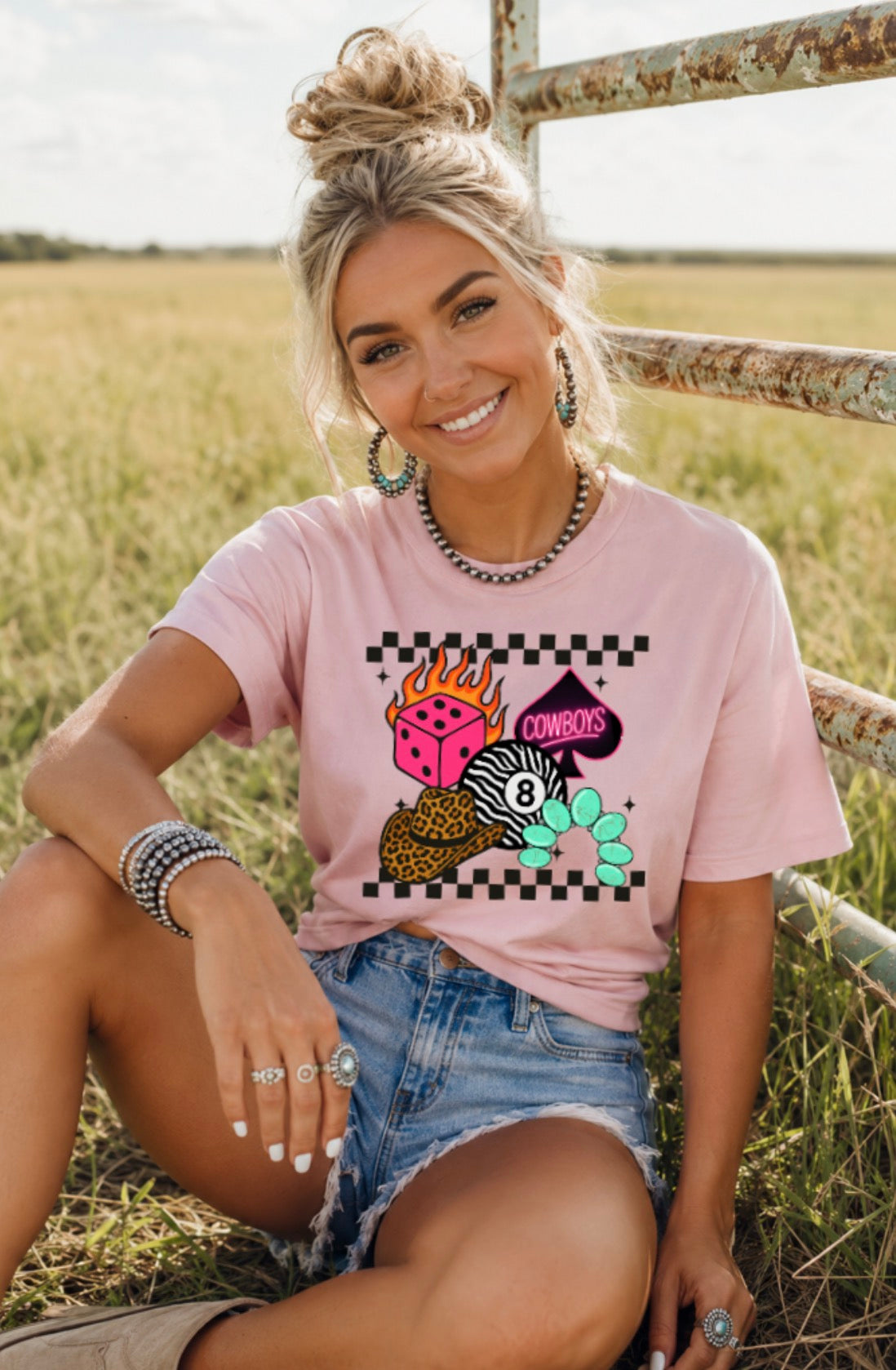 Punchy Cowboy Collage Graphic Tee