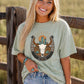 Cow Skull Horseshoe Desert Graphic Tee