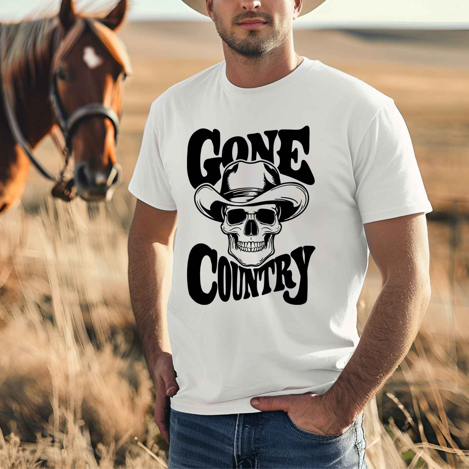 Gone Country Shirt White
