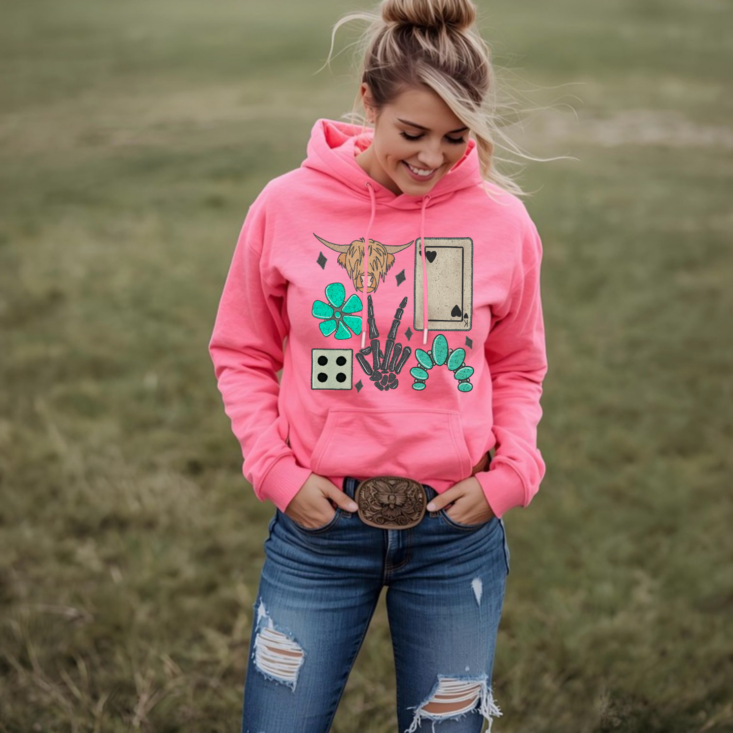 Western Embroidery Collage Hoodie