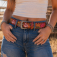 American Darling- Rose Painted Hand-tooled Leather Belt