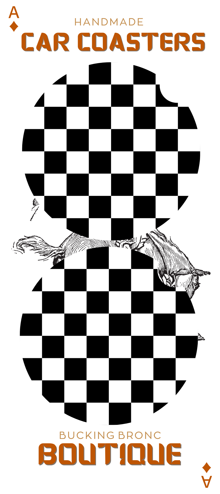 Checkered Car Coasters