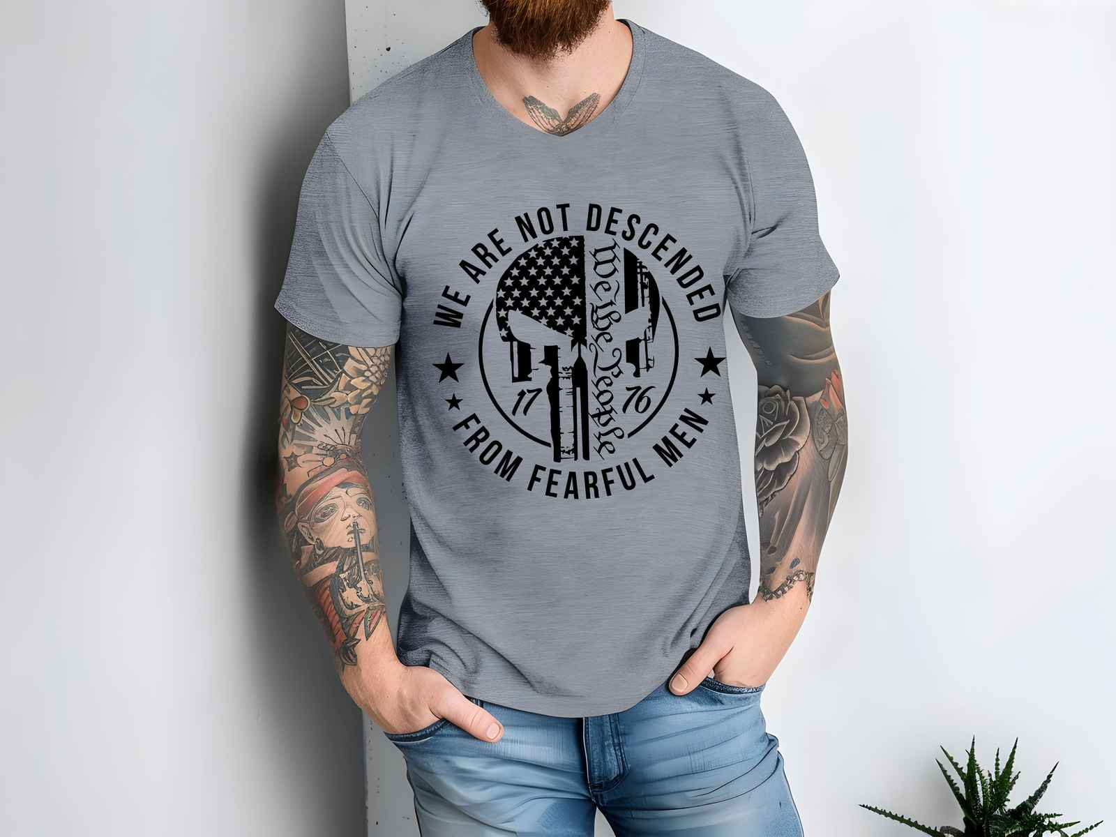 We Are Not Descended Shirt Graphite